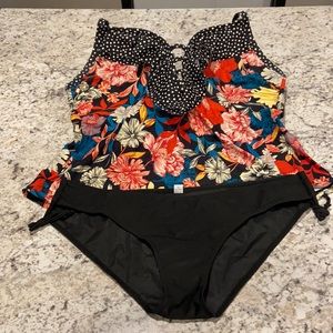 Time & Tru Crossback Tankini